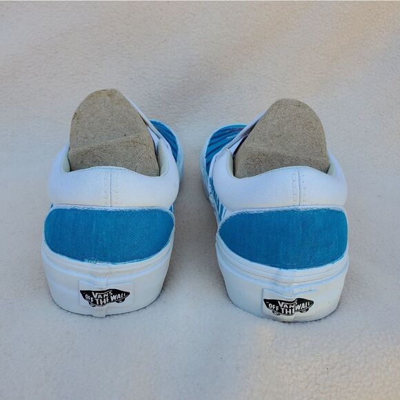 Hand Crafted Slip On Classic Vans with a Koi Fish and a Lotus Flower - Picture 6 of 11